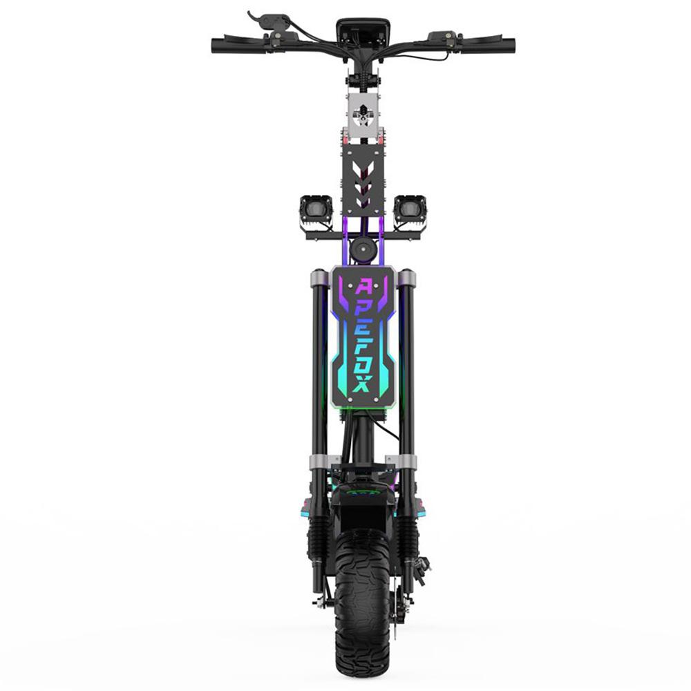 Electric Off Road Scooter Apefox T90 Ultra 50000Wx2 Peak Motor 72V 40Ah 13" Tire Fully Suspension Foldable Electric Scooter Max Range 130Km