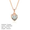Fashion Crown Pendant Necklace for Women Retro Vintage Classic Rose Gold Cubic Zirconia Chain On Neck Trendy Jewelry N390