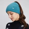 A Women's Knitted Hat with Exposed Braids, Autumn and Winter Thick Ear Protection Hat, Women's High Ponytail Braid