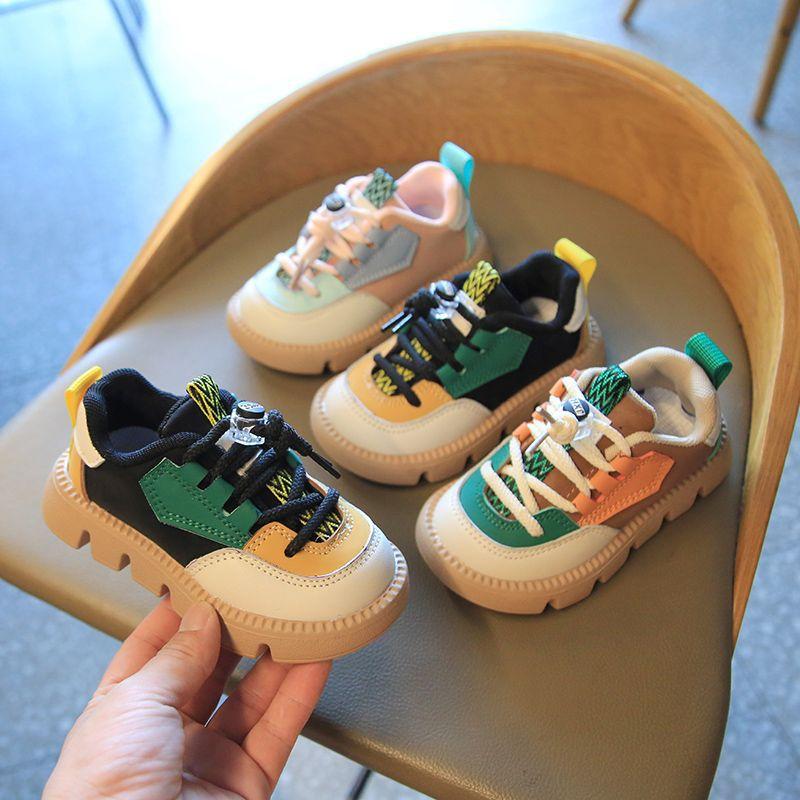 Kinderschuhe mit fester Sohle Jungen Frühling und Herbst neue Kinder- und Mädchenschuhe Baby-Sportschuhe lässige Klassenkameraden trendig
