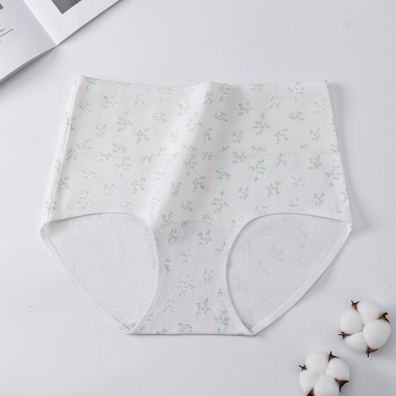 Women S High Waist Floral Cotton Tummy Control Triangle Underwear