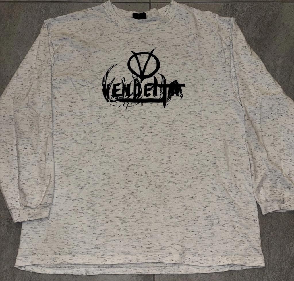 Retro 90s Vendetta Band T-Shirt Men's Metal Rock Band Vendetta Long Sleeve