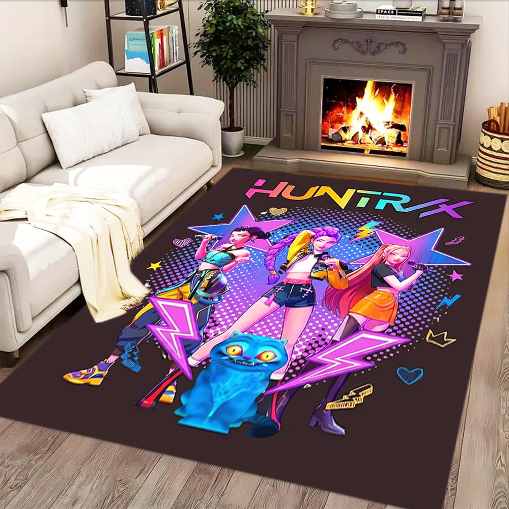 Tappeto vibrante in stile Neon Fashion Show per soggiorni, camere da letto, arredamento per la casa e come regali.