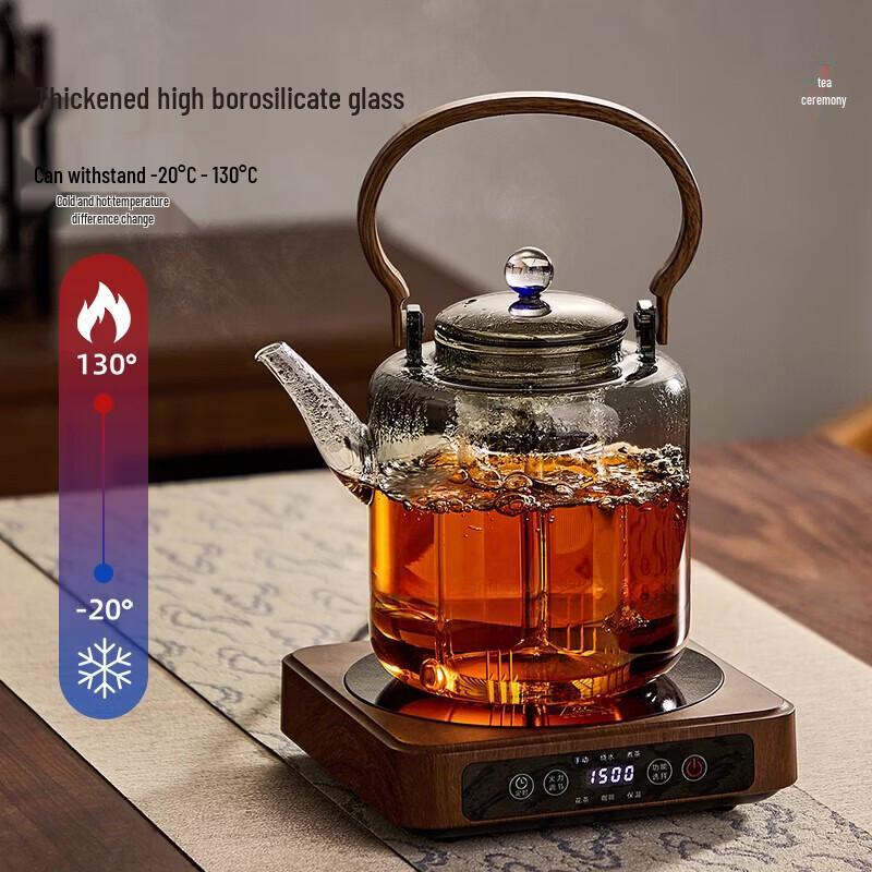 YIHUTEA 2L High-Temperature Resistant Glass Teapot