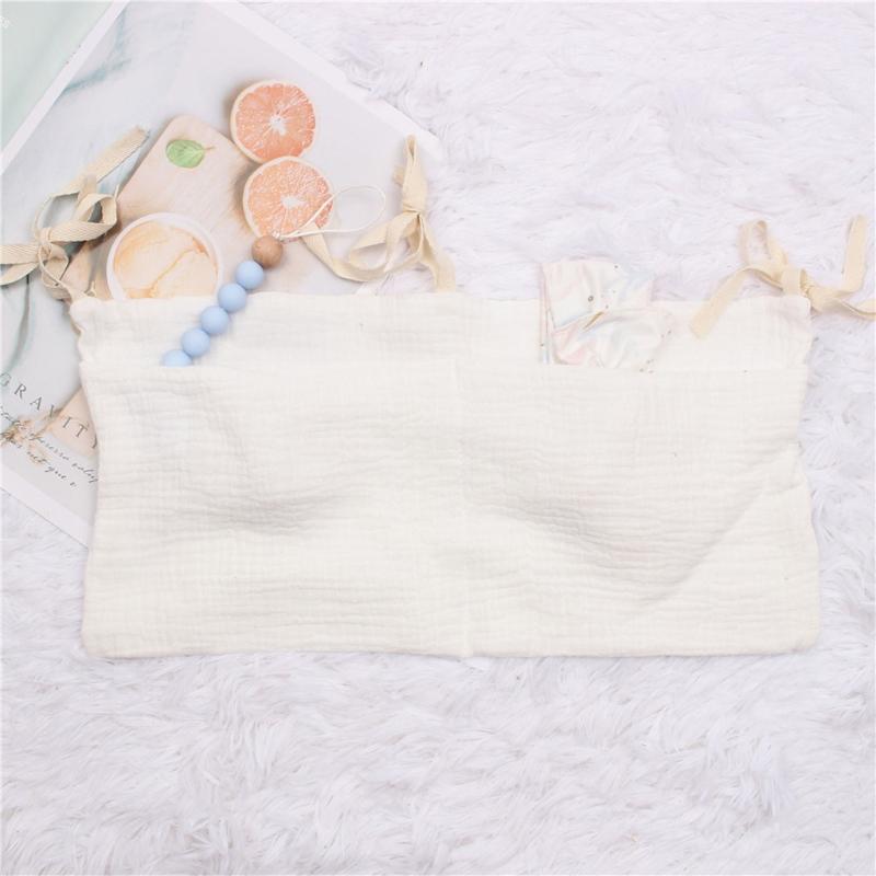 Crib Cotton Diaper Bottle Molar Toy Storage Bag Used to Store Baby's Clothes Diapers Toys Easy to Hanging High Quality