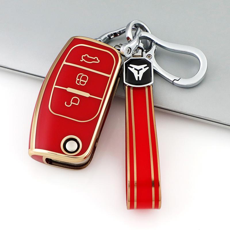 Fashion Tpu Keyless Car Flip Key Case Cover Shell Fob For Ford Escape Falcon C-Max Fiesta Focus 2 Ecosport Kugua Accessories