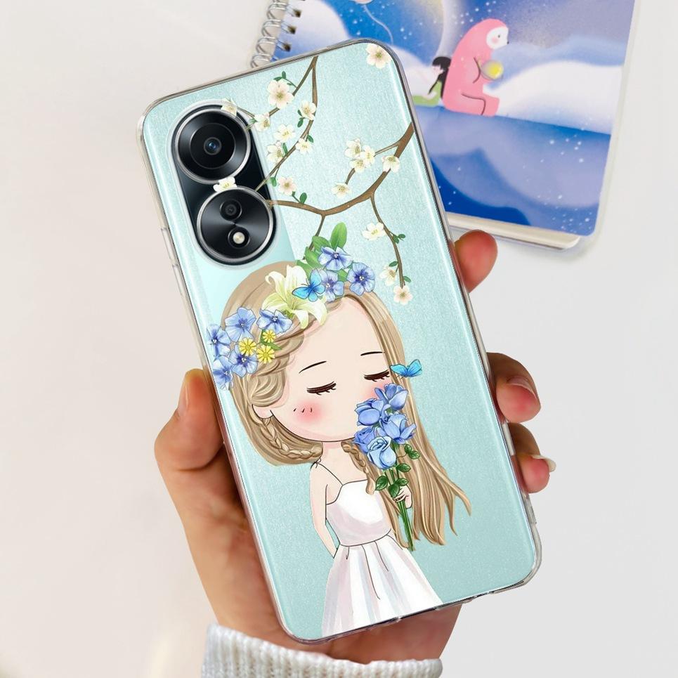 Case For Oppo A58 4G Cute Butterfly Soft Clear Shockproof Phone Cover For OppoA58 OppoA58 A 58 4G CPH2577 Fundas Capa Coque