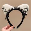 Anime Cats Ear Headband for Christmas Party Masquerades Maid Hairhoop Formal Event Hairdband Roleplay Costume Accessories