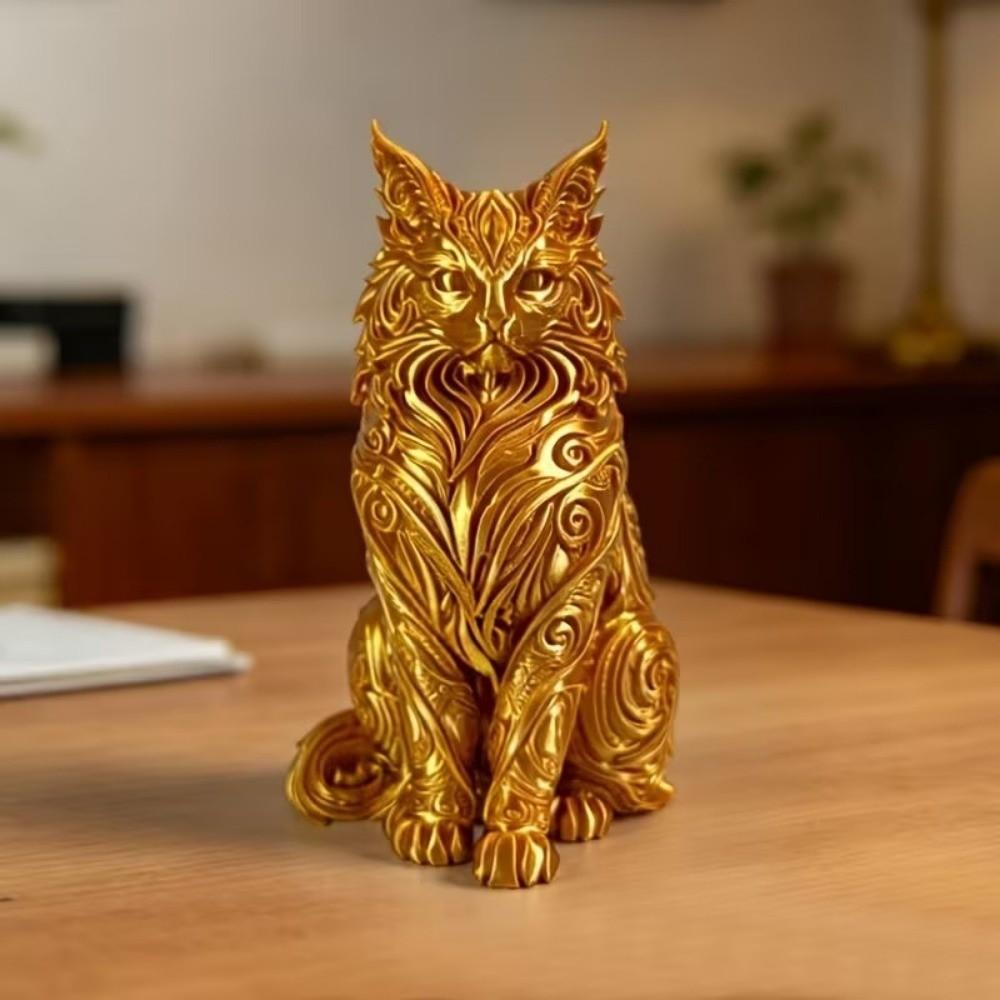 Nordic-Style Desktop Cat Ornaments Cute Sitting Cat Sculpture Cat Statue Living Room Decor