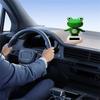 Solar Dancing Cute Green Shaking Head Figure Toys Funny Solar Powered Dancing Figurines Toys Ornament For Home Car Dashboard Decoration
