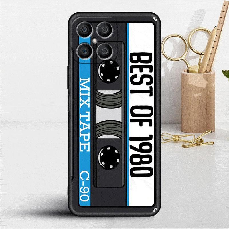 Mixtape Vintage Magnetic Tape Cassette Audio Case For Honor X8 X8a 90 X9a 8X 70 50 20 Magic5 Pro 9X P60 P50 Soft Phone Funda