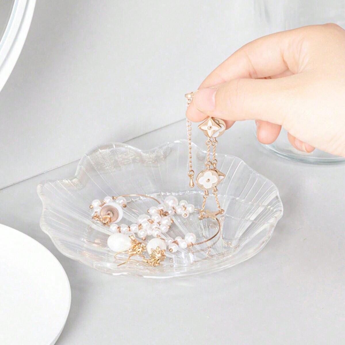 

1pc-Shell Jewelry Plate Small Accessory Storage Plate Nordic Style Small Dish Photo Earrings Ring M