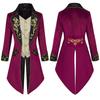 Men's Steampunk Coat Tuxedo Medieval Costume Gothic Victorian Frocker Uniform Party Retro Casual Halloween Tailcoat Jackets