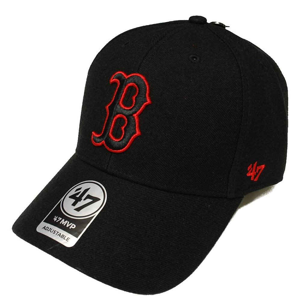 RED SOX MVP CAP BLACK Black Boston Red Sox Cap Hat '47 / 6-Panel