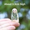 Face No Man Holding Umbrella Sitting Posture Hat Mini Model Ornament Desktop