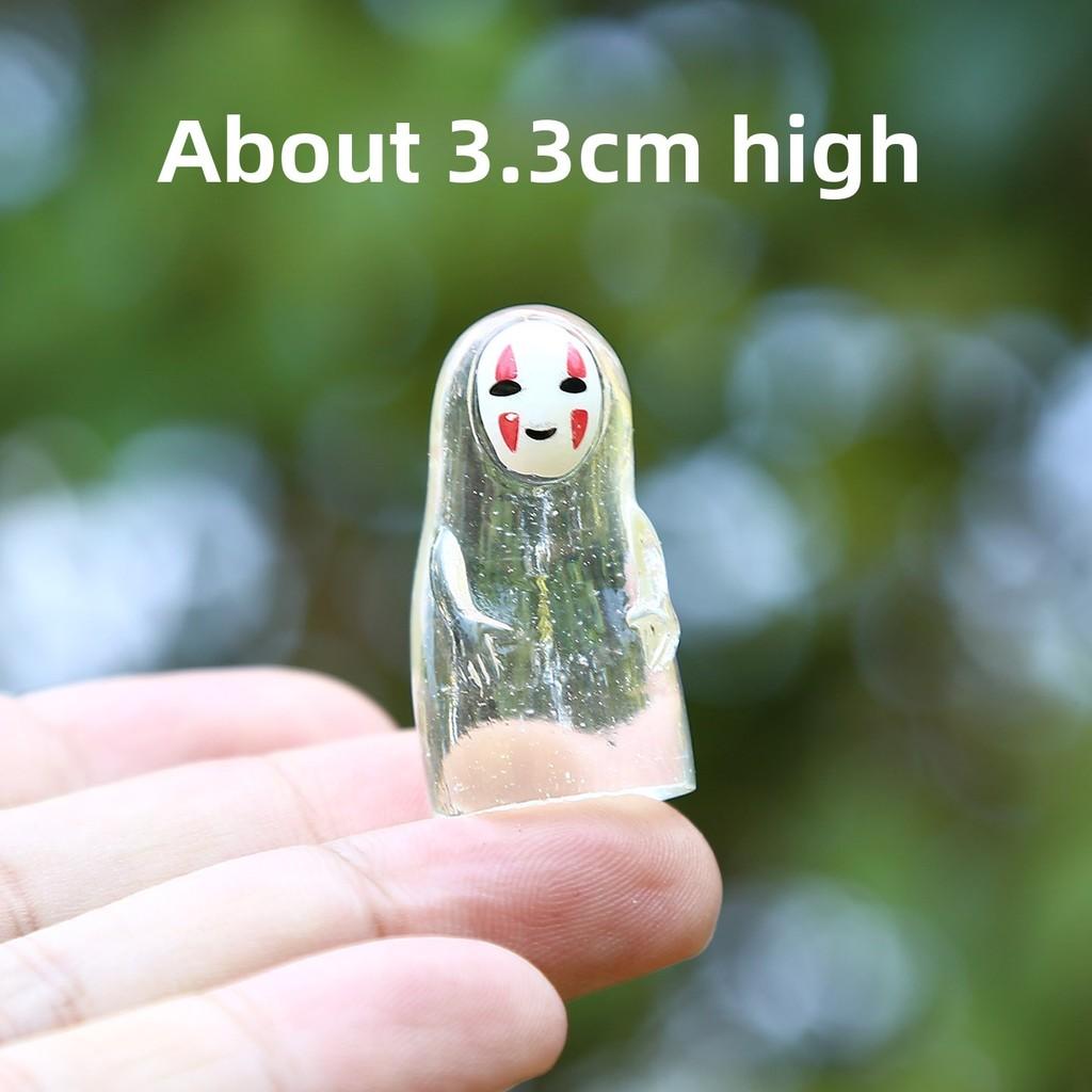 Face No Man Holding Umbrella Sitting Posture Hat Mini Model Ornament Desktop