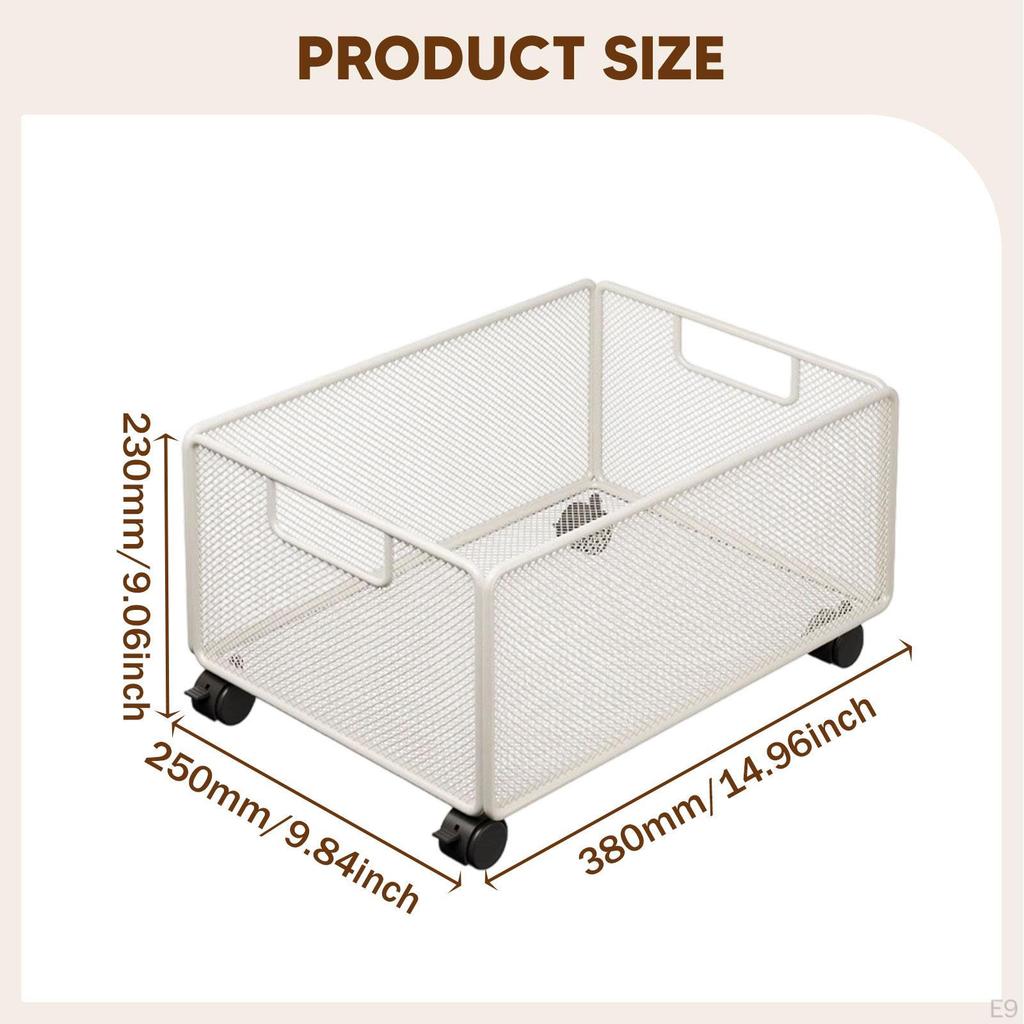 Siatkowy Wiszący Organizer na Akta Wózek na Kółkach Mobilny Regał na Książki Przenośny