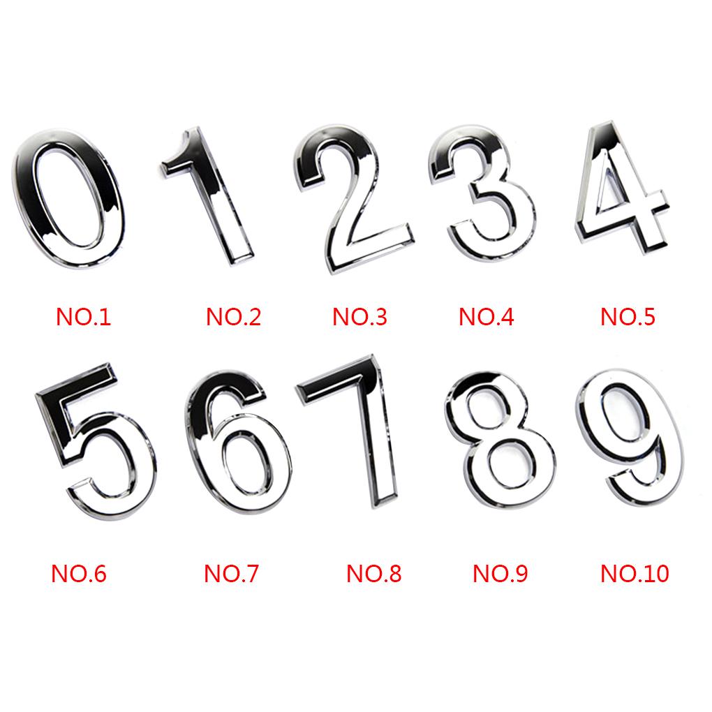 New Arrived Numeral Door Plaque House Sign Plating Gate 0 to 9 Plastic