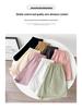 Women's Apricot High-Waist Cotton Linen Cargo Shorts - Summer 2025 Collection: Casual Wide-Leg Mid-Length Design