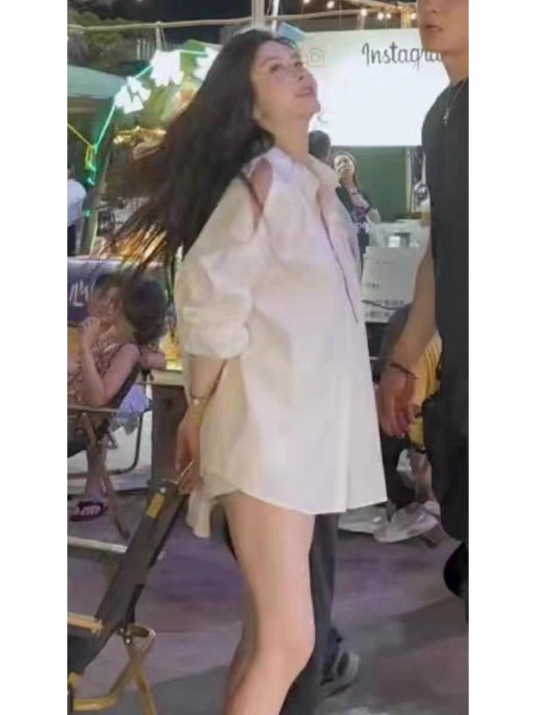 Pure Cotton Internet Celebrity Off-Shoulder Boyfriend Shirt - Women's Summer Loose Fit Street Style Sunscreen Top