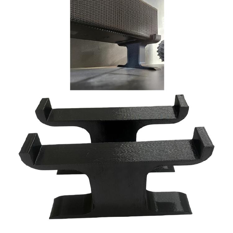 Media Shelf Soundbar Stand Set, Raised ABS Desktop Holders with End Stops for Speaker Support and TV Cabinet Placement In Bedroom Media Zone