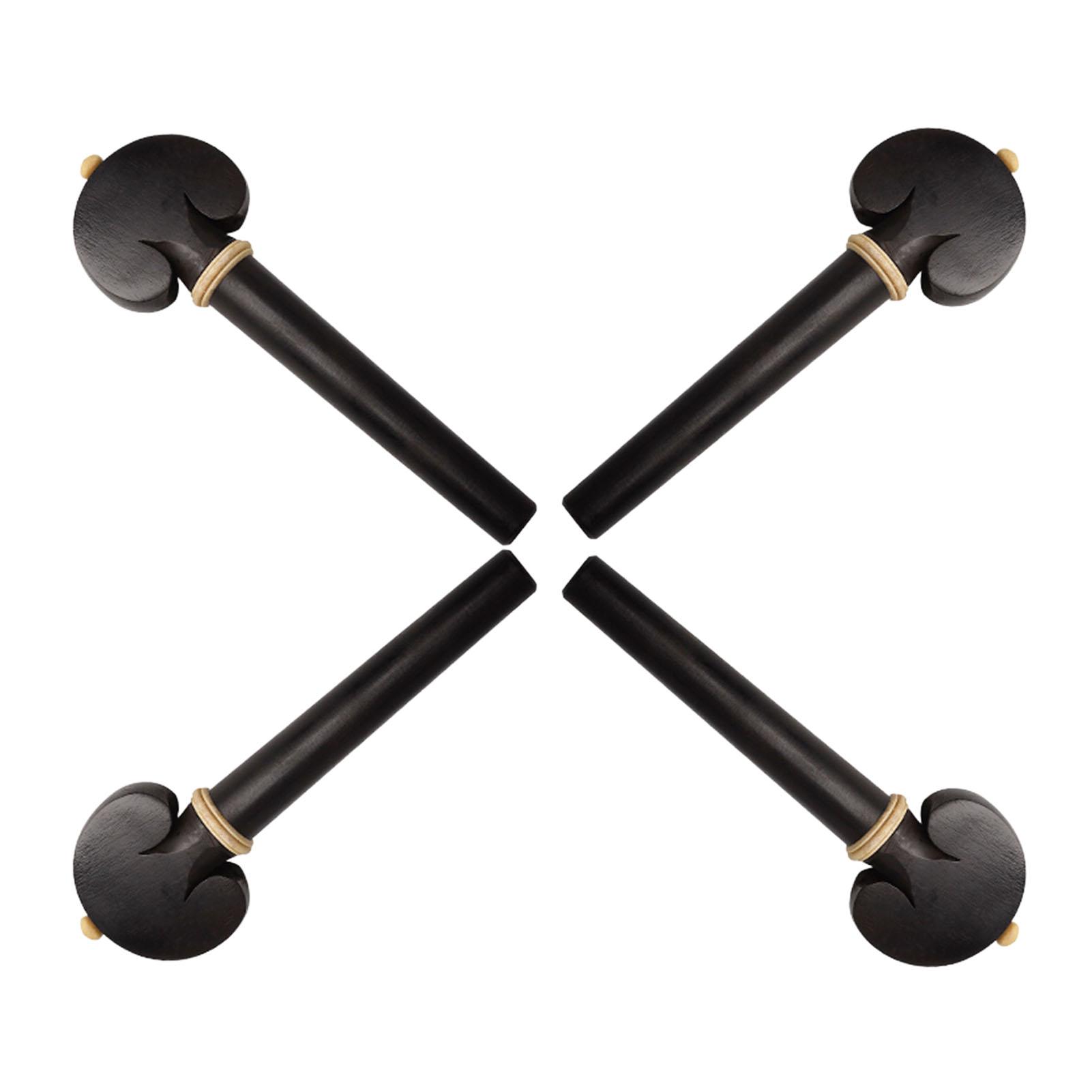 

4 шт. колки для виолончели, плавная точная настройка, черное дерево, оркестровые струны, аксессуары, детали