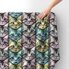 Royal Samt Stoff Polyester Zum Nähen - Motiv Gemalte Katzen 2