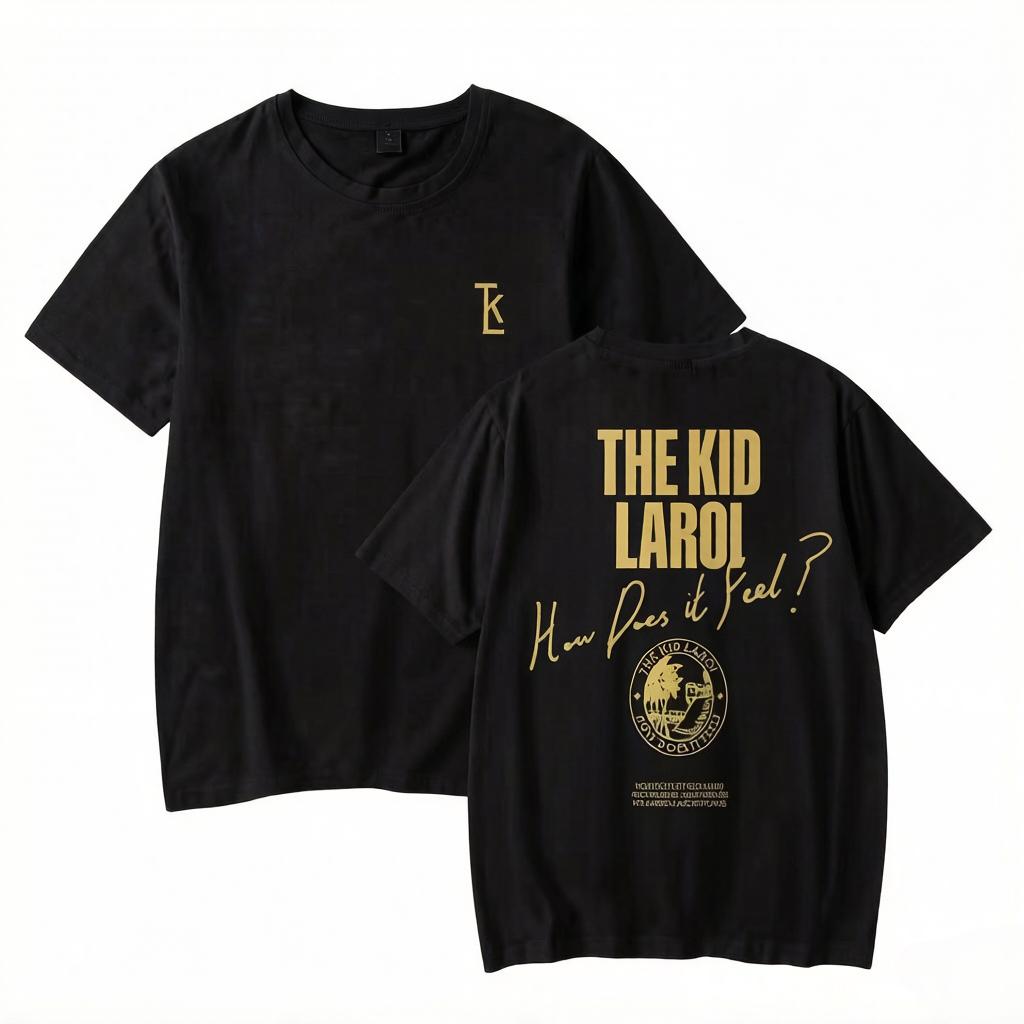 The Kid LAROI How Does It Feel Short Sleeve Tee Women Unisex Crewneck Fashion Unisex Tshirt Unisexs Tshirts S