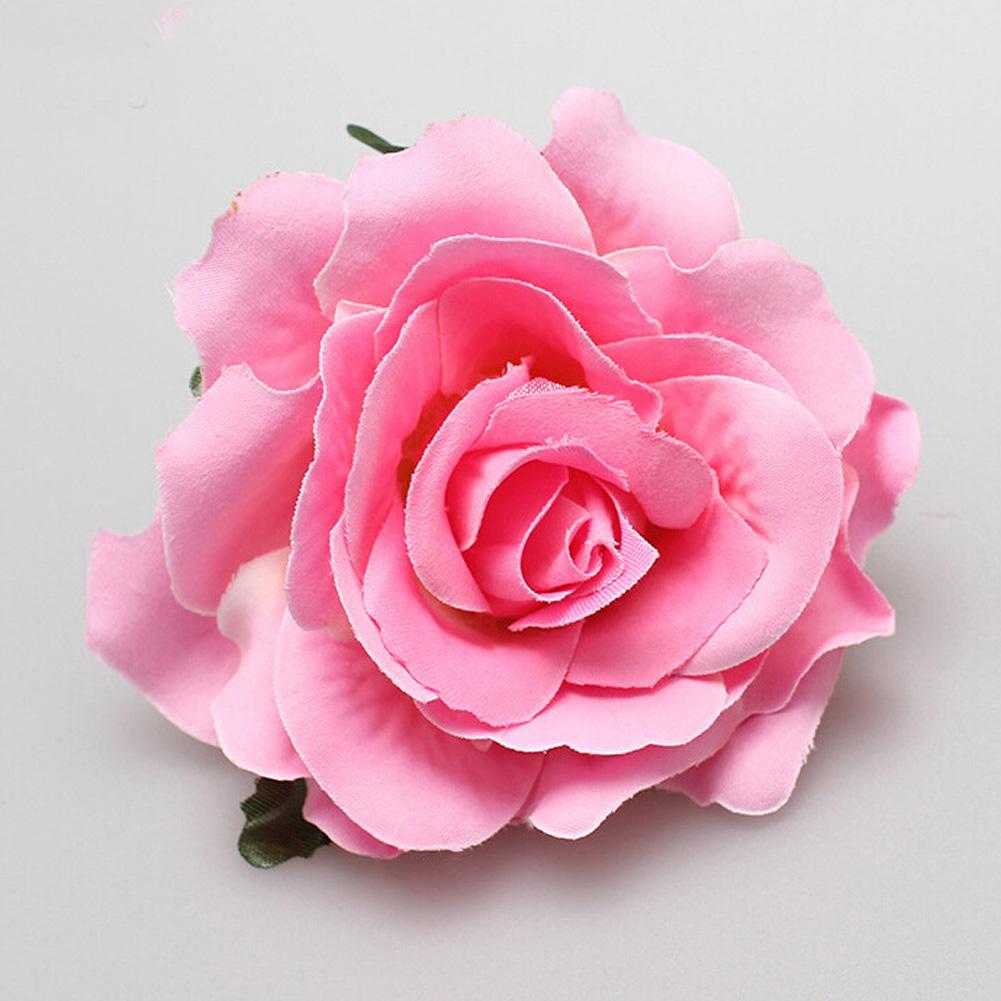 Braut Hochzeit Beflockungsstoff Rote Rose Blume Haarnadel Haarspange Simulierte Blume Haarnadel Ornament Kopfschmuck Haarschmuck