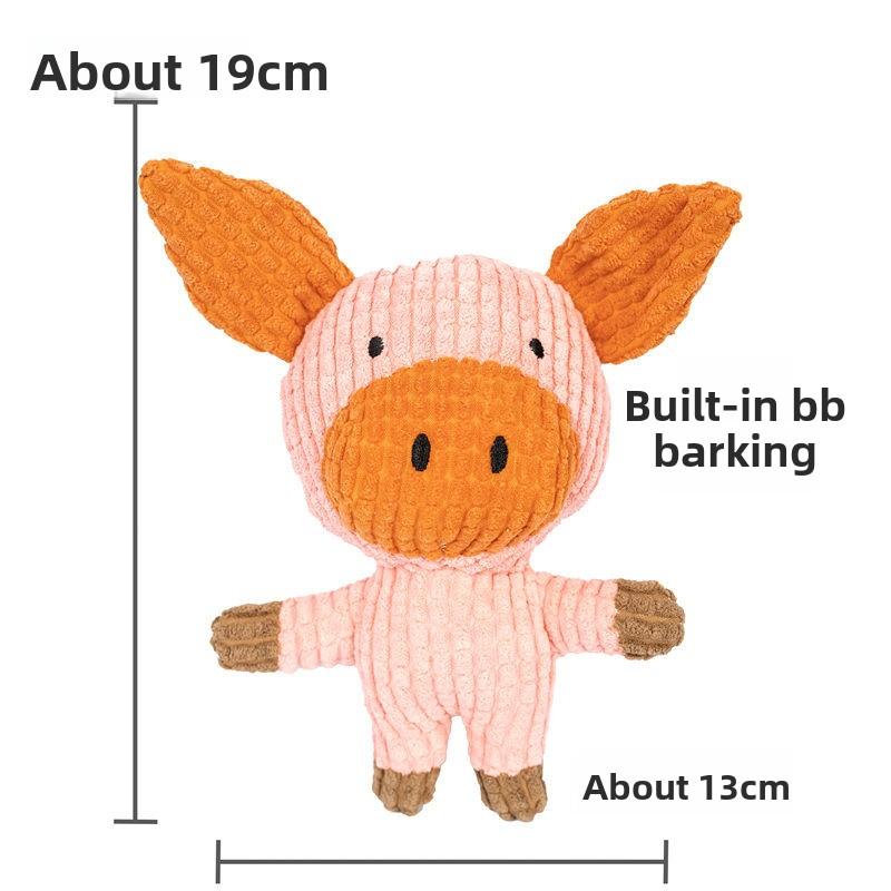 Pet Bites Resistant Dog Teeth Grinding Plush Self-entertaining Teddy Dog Cat Voice Toy Cat