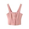 Fashion Style 2024 Summer New Arrival Women's Clothing Fashion Wide Strap Silm Short Top High Waist Culottes 3463331
