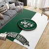 Custom Name New York Jets Flannel Pattern Square Carpet,Area Rug,Carpet Rug for Living Room Bedroom Sofa Playroom Decor,Non-slip Floor Mat
