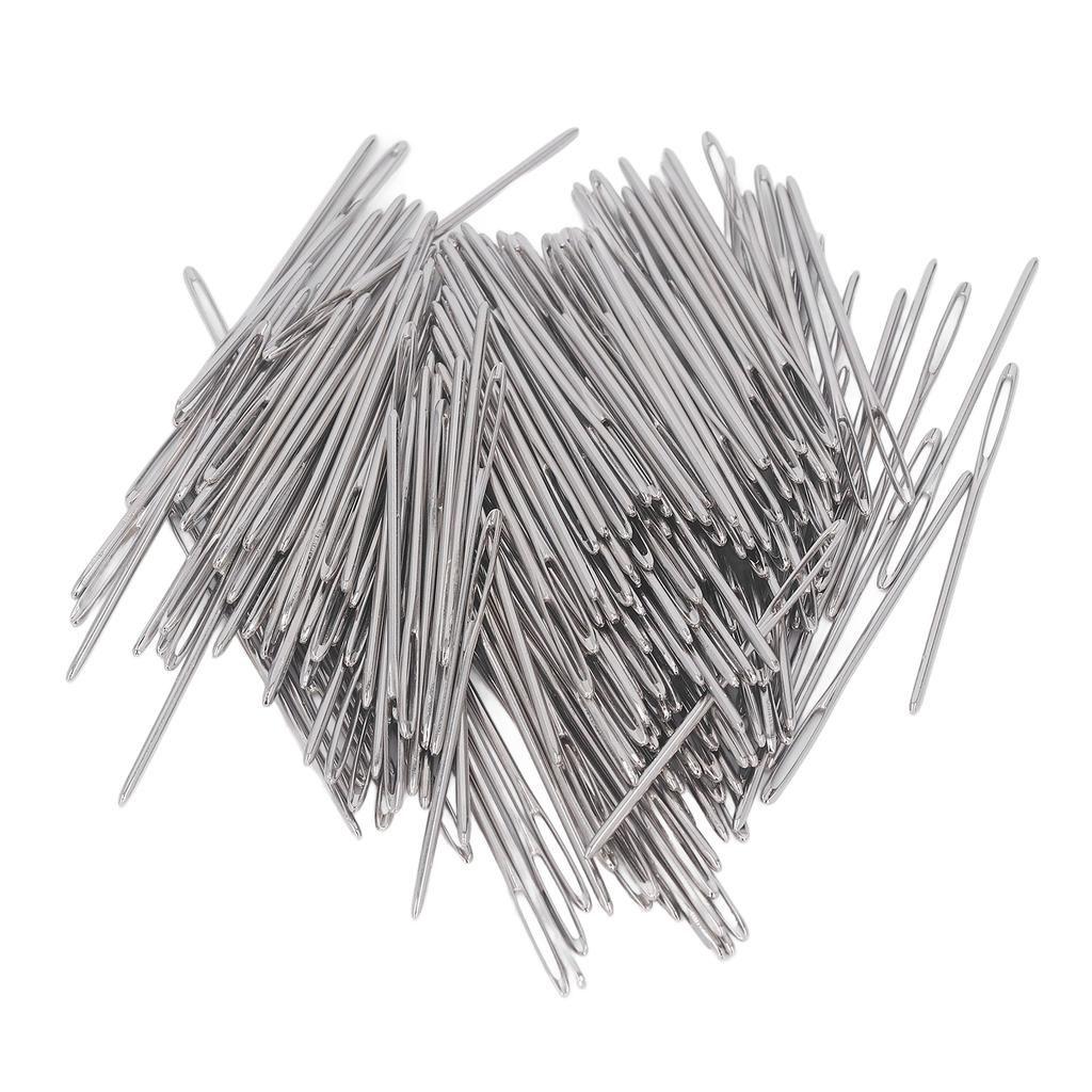200PCS Large Eye Blunt Needles Stainless Steel Yarn Knitting Needles Crafting Knitting Weaving