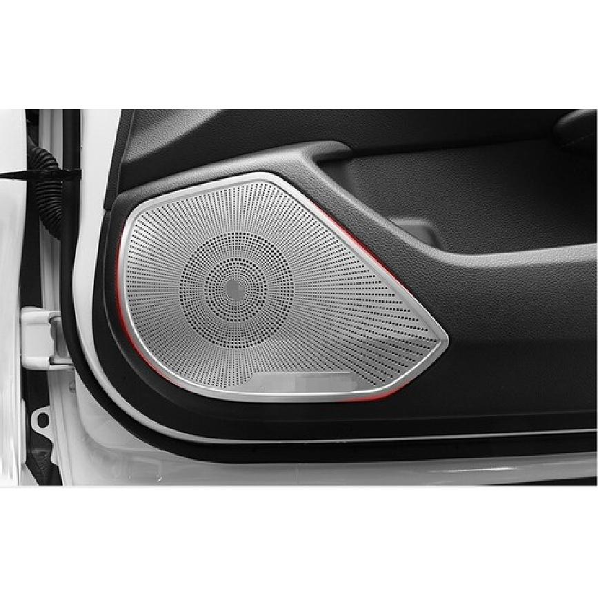 For Honda Accord 2018-22 Silver Titanium Inner Door Speaker Frame Cover Trim 2p
