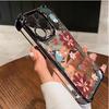 Case For RENO 15F 15 Pro 5G 14F 13F 11F 12F 14 13 11 12 10 Pro Plating Daisy Flowers Shockproof Soft Transparent Cover