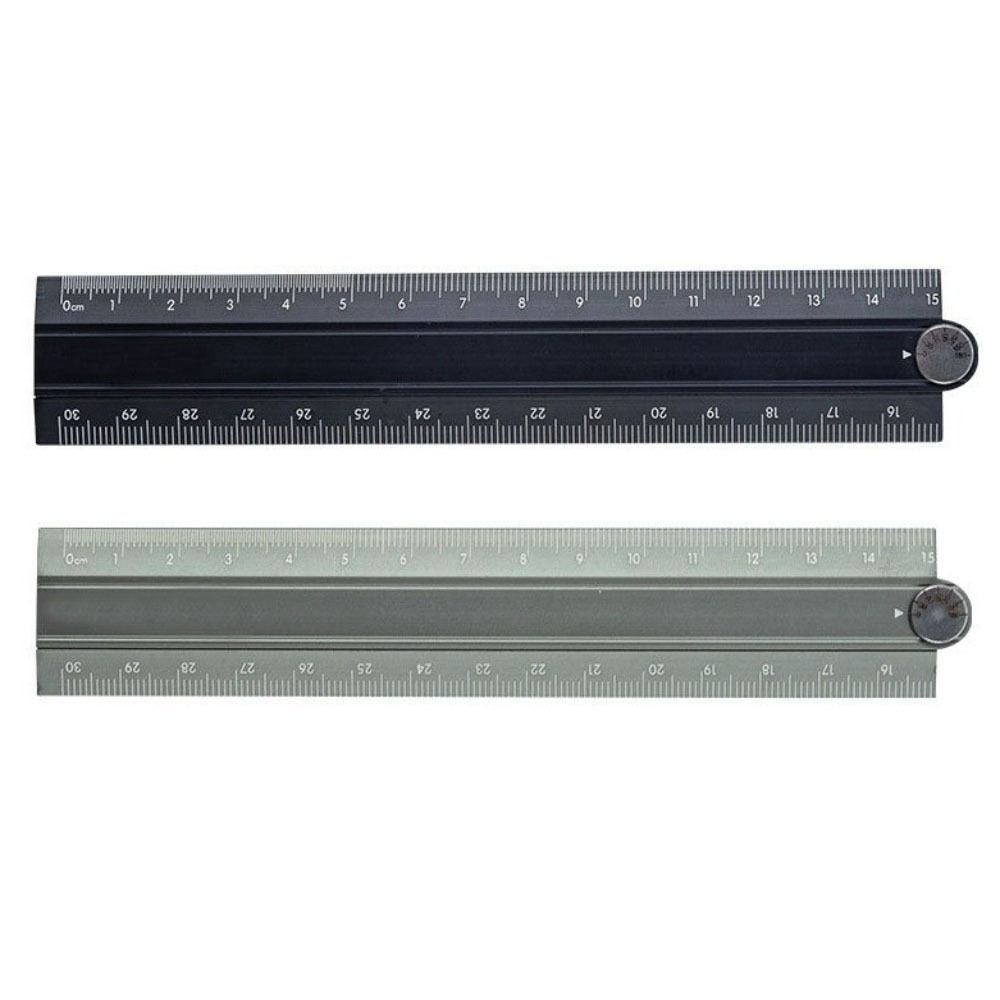 15cm 30cm Metal Stationery Rule Aluminum Zinc Zinc Alloy Student Drawing Measuirng Tool Folding Ruler  Office