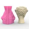 Silicone Ornament Moulds Silicone Vase Molds Flower Human Shape Flexible Crafting Moulds Silicone Texture Craft Moulds