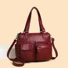 High Quality Large Capacity Soft Leather Women Totes Bags Vintage Luxury Ladies Handbags Fashion Solid Female Messenger Tote Sac