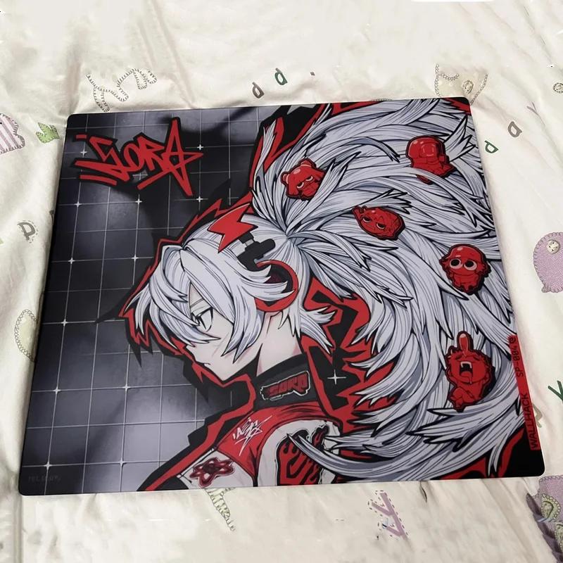W-WALLHACK SP004 Tappetino per Mouse in Vetro Drift SORA YUME Superficie Opaca Tappetino da Scrivania Temperato FPS Personalizzato Ufficio Mousepad da Gioco 45X40CM