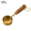 1/4 Pezzi Manico in Legno Acciaio Inossidabile Misurini Cucchiai Strumenti per la Cottura Set Cucchiaio Misurino per Caffè Accessori Scala da Barman