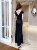 Women's V-Neck Hip-Hugging Slim Evening Gown