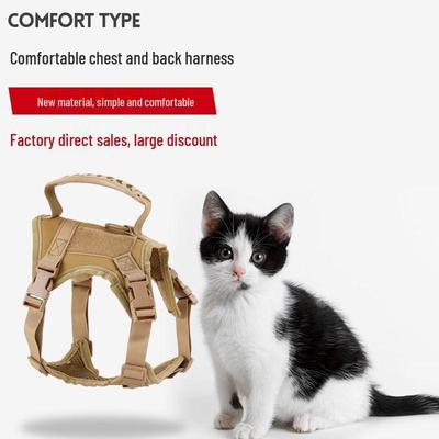 Tactical Pet Vest Harness for Cats & Small Dogs - 600D Material