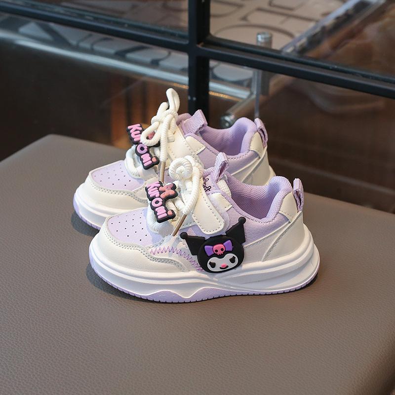 

New spring and autumn children s sneakers, comfortable and breathable, cute casual shoes for boys and girls, trendy white shoes 21 фиолетовый