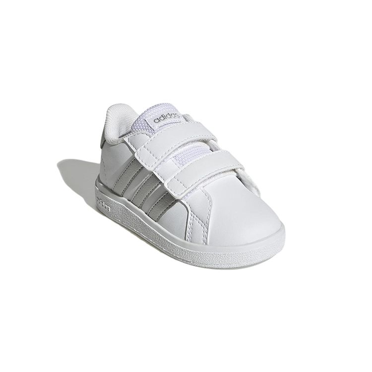 Adidas Grand Court 2.0 I White Matte Silver Baby Sneakers Cloud-White GW6526