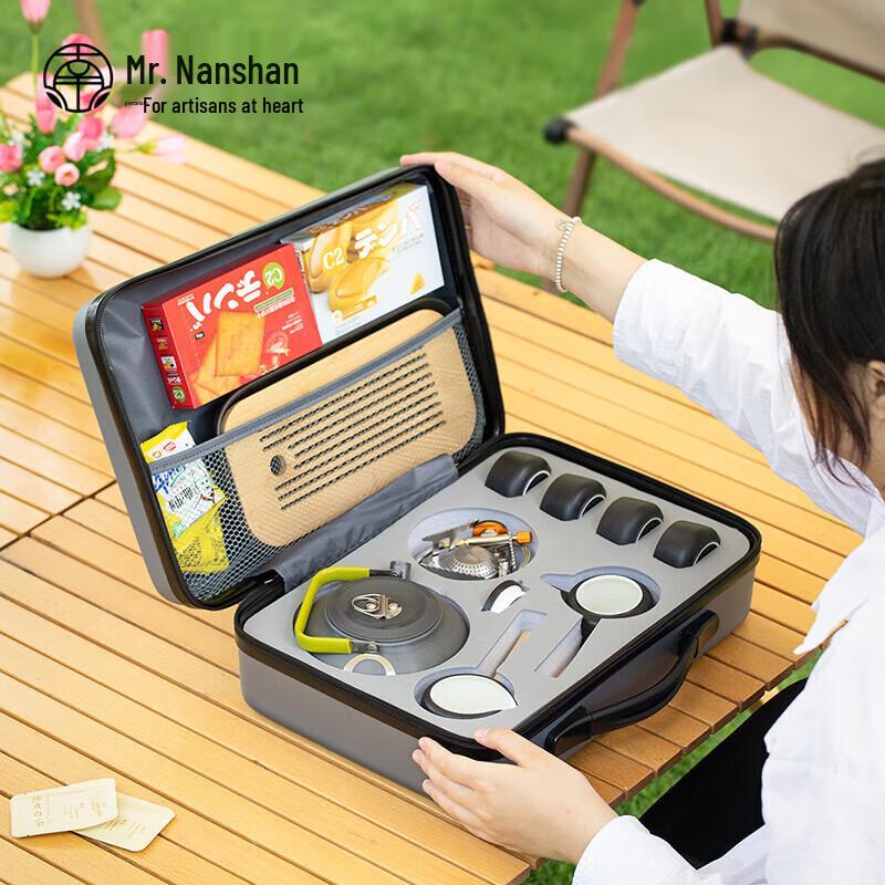 Nanshan Xiansheng Black Pottery Camping Tea Set