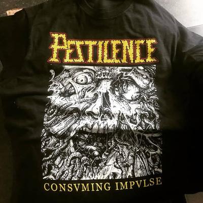 חולצת Pestilence Band Consuming Impulse לגברים ונשים כותנה SB161