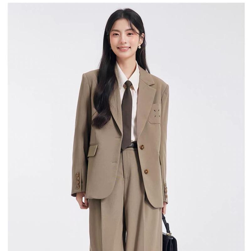 Women Suit Set Classic  Two Piece Blazer and Pants Formal Office Wear Spring Autumn Simple Elegant Outfit