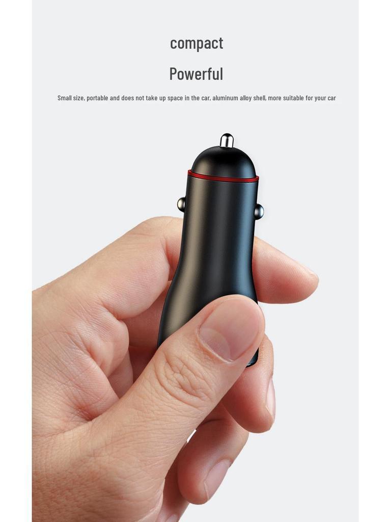 Dual USB Car Charger for Huawei - 66W Fast Charge, 100W Digital Display, Cigarette Lighter Adapter