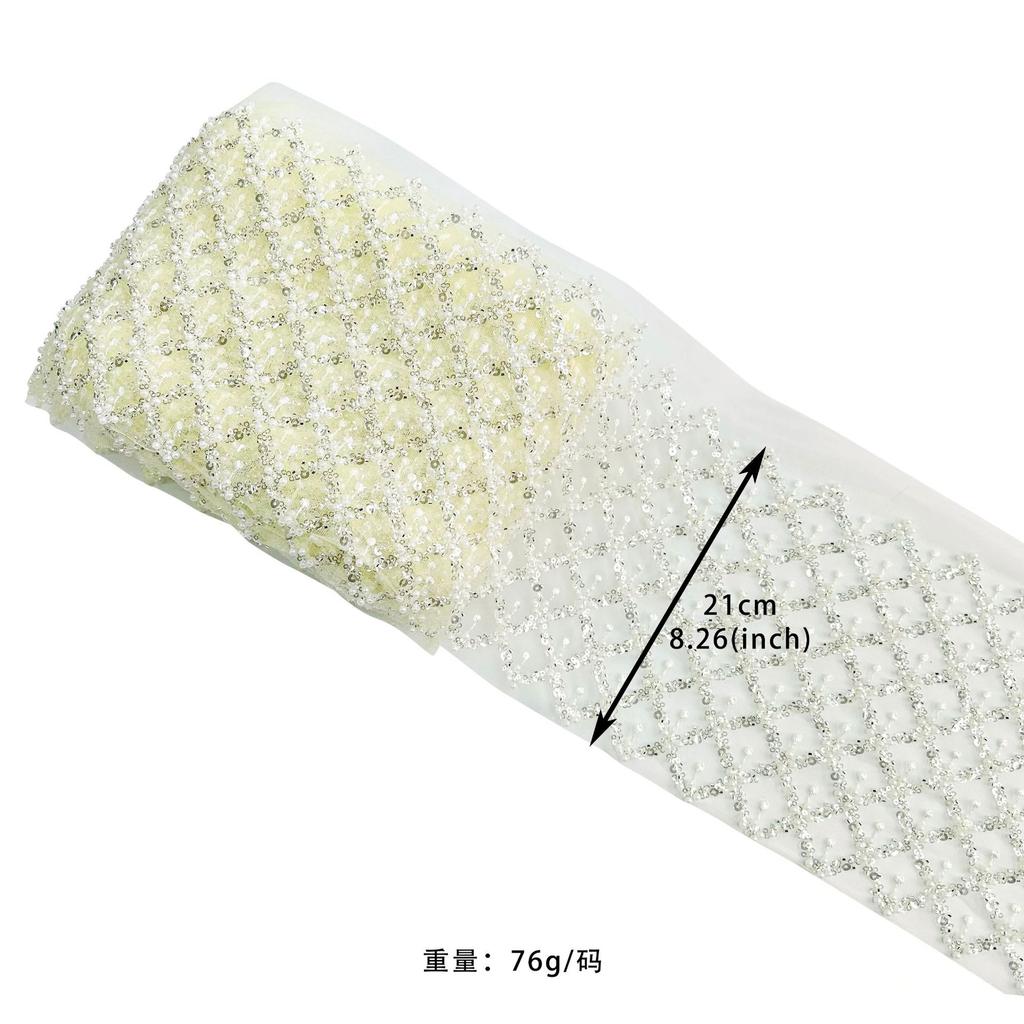 Mesh Rhombus Beaded Sequins Decorative Clothing Dress Dress Wedding Decoration Lace Accessories