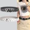 Herren- und Damen-Doppelreihen-Hohlgürtel Punk-Stil Personalisierter Mode-Gürtel Rock Hip-Hop Mode Jeans-Accessoire Gürtel